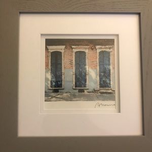 Blue Shutters New Orleans Framed Photograph
